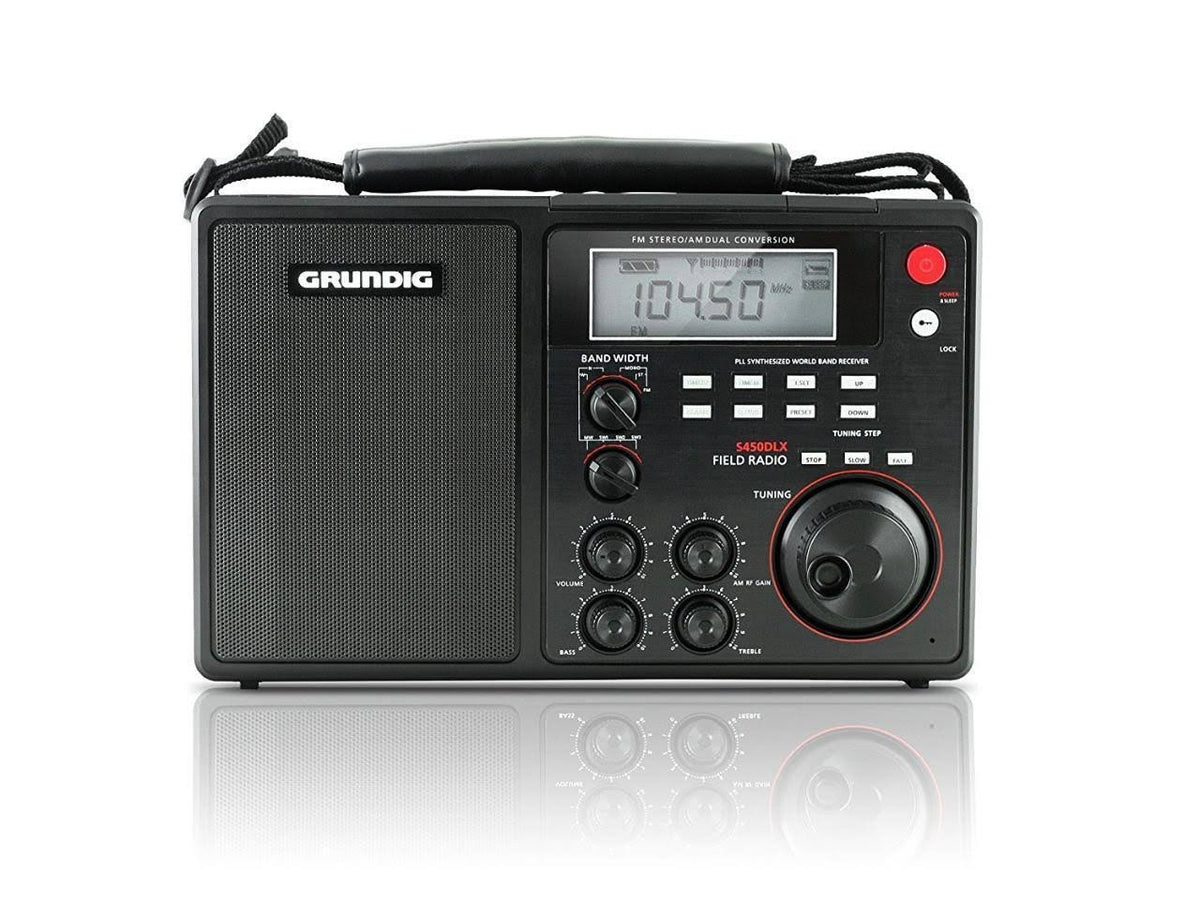 Grundig S450DLX Deluxw AM/FM/Shortwave Portable Radio – Black