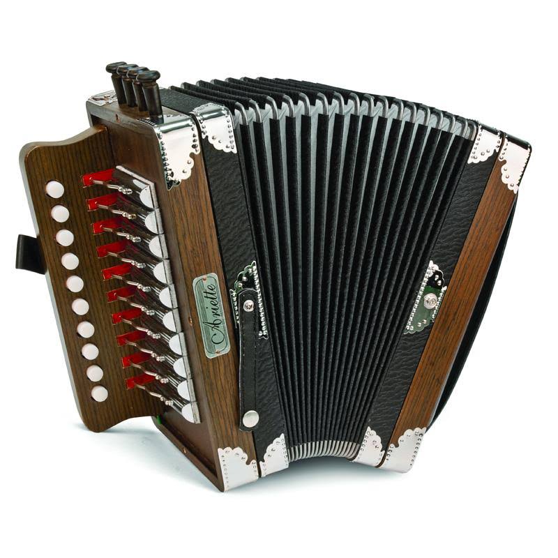 Hohner Diatonic Accordion Ariette One-Row, Key of C, Dark Brown